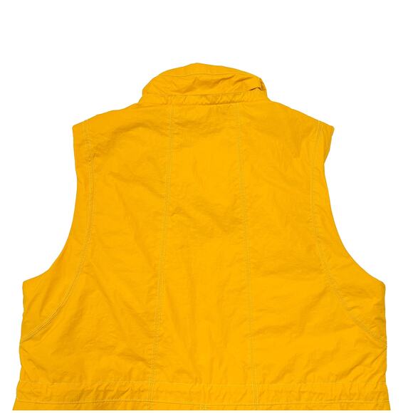 Athleta Rockview Hiking Vest Women M Yellow Long Water Repellent Outdoor - Picture 8 of 9